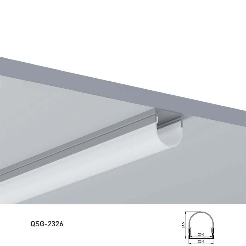 U Aluminum Channel LED Profile For 20mm Double Row LED Strip Lights
